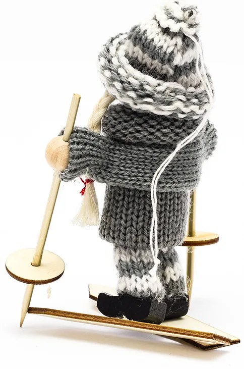 DECOLED Závěsná dekorace lyžař a lyžařka, 13,5x7,5 cm