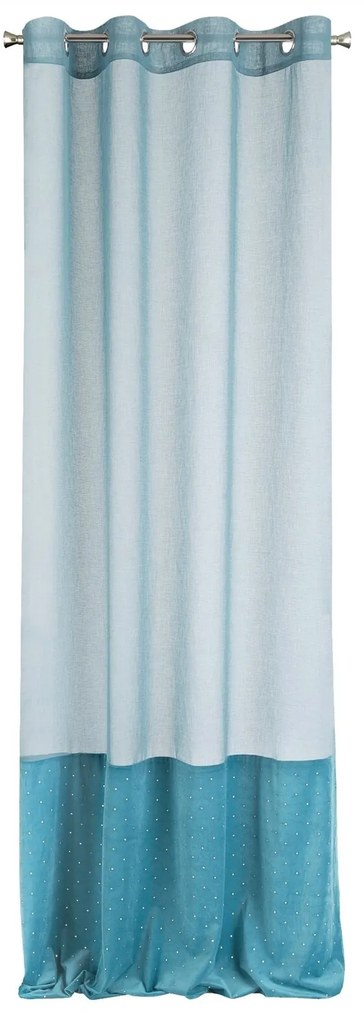 ZÁVES NA KRÚŽKOCH JOLIE1 140X250 CM TYRKYSOVÁ
