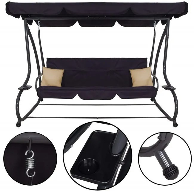 Záhradná hojdačka pre 4 osoby SPRINGOS GS0016