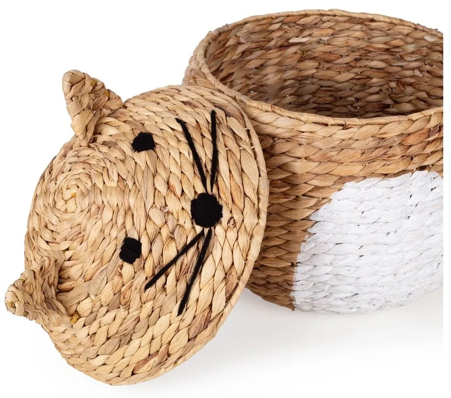Detský kôš na hračky z vodného hyacintu v prírodnej farbe ø 40x43 cm Cat – Compactor