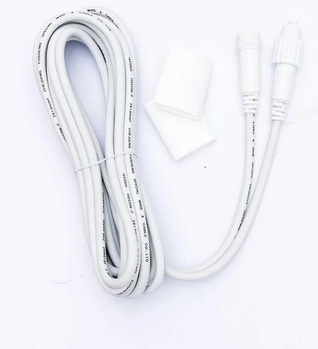 DECOLED LED světelná sada na dům, 9+1 zdarma, teple bílá s Flash, bílý kabel, Easy Fix, IP67
