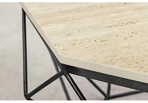 Konferenčný stôl Diamond 45205 Ø70cm Travertine  - Komfort-nábytok