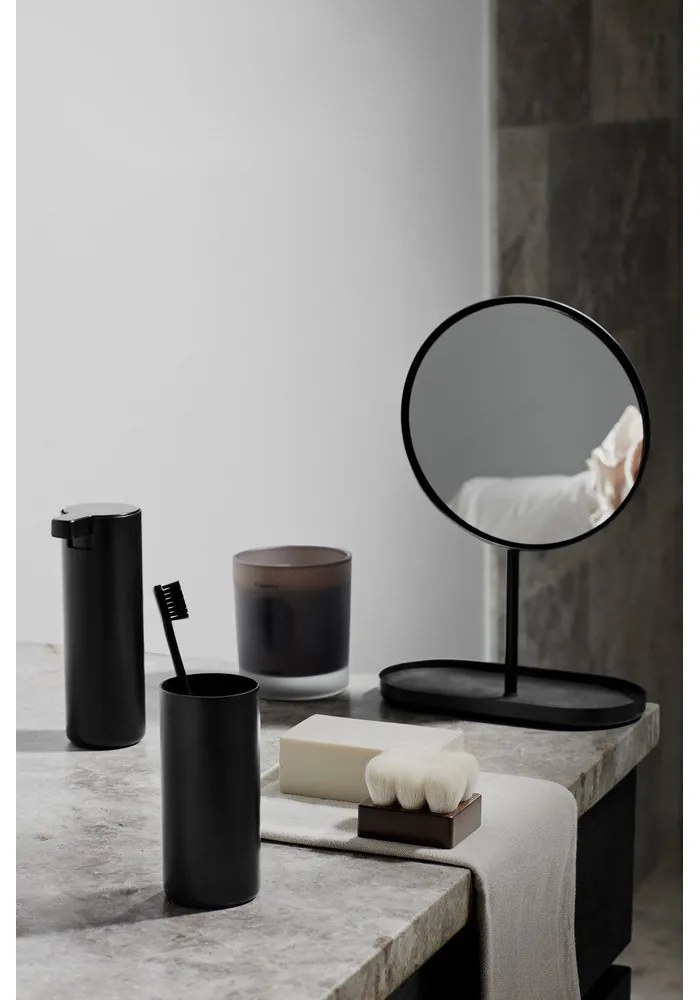 Čierny pohárik na zubné kefky Blomus Modo