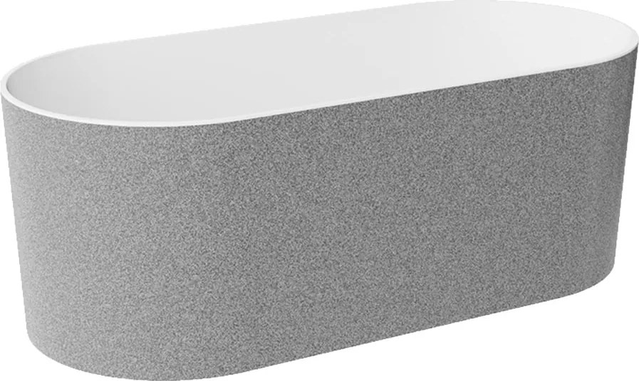 Besco Voľne stojaca vaňa z liateho mramoru Lova Glam 160x74 BESCO-Farba: Biela/grafit