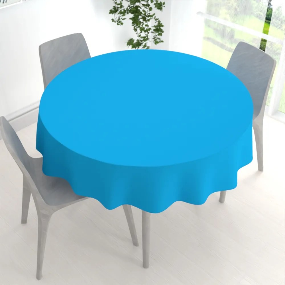 Biante Dekoračný okrúhly obrus Rongo RG-073 Modrý Ø 100 cm