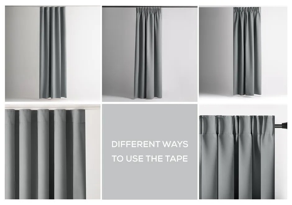 Sivý zatemňovací termo záves 140x245 cm Pleat – Restilo