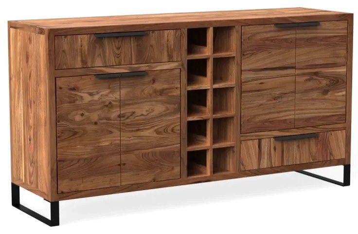 furniture-nabytek.cz - Masívny príborník Sydney z akácie, lakovaný, hnedý – 160×45×84 cm