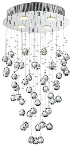 LUXERA 62411 - Krištáľový prisadený luster NORR 4xGU10/50W/230V