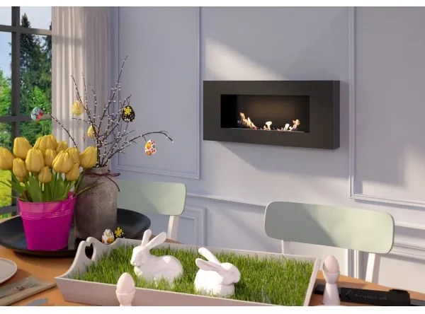 Kratki DELTA2/CZARNY/TUV - Vstavaný BIO DELTA2 krb 40x90 cm 2kW čierna