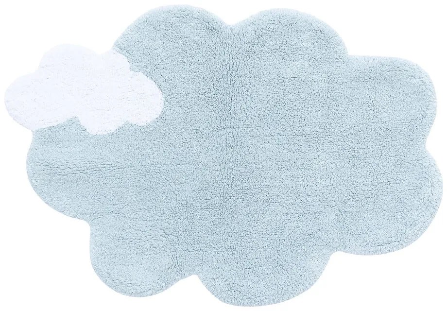 Svetlomodrý prateľný ručne tkaný bavlnený detský koberec 70x100 cm Mini Dream – Lorena Canals