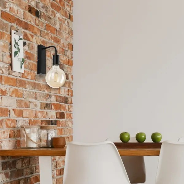 Nástenné svietidlo ASTRID 1xE27/60W/230V matná čierna