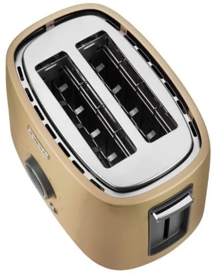 Sencor - Hriankovač s dvoma otvormi a mriežkou na opekanie 1000 W/230 V béžový