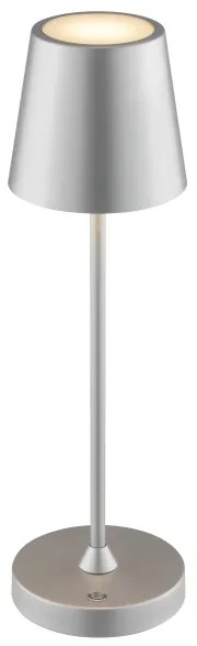 Brilliant - LED stmievateľná nabíjateľná dotyková stolová lampa ELORA LED/2,5W/5V 2700K IP44 strieborná