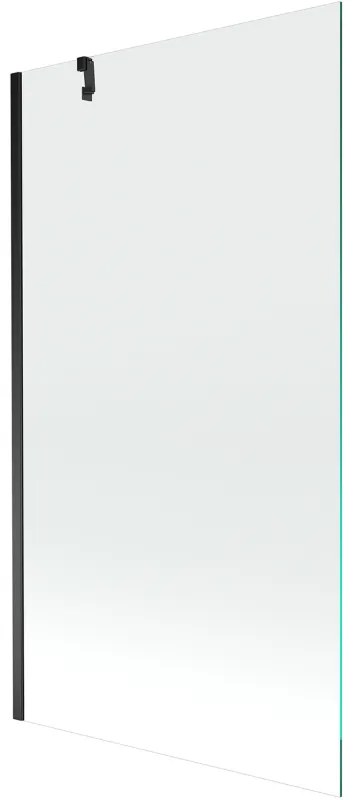 Mexen Next, vaňová zástena 1-krídlová 90 x 150 cm, fixné krídlo, 6 mm číre sklo, čierny profil, 895-090-000-00-00-70