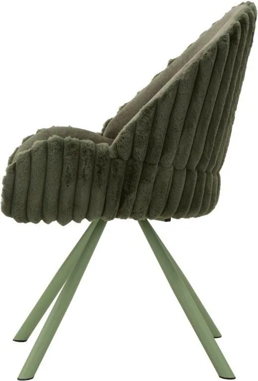 Zelená čalúnená jedálenské kreslá v súprave 2 ks s podrúčkami Stockholm – Mauro Ferretti