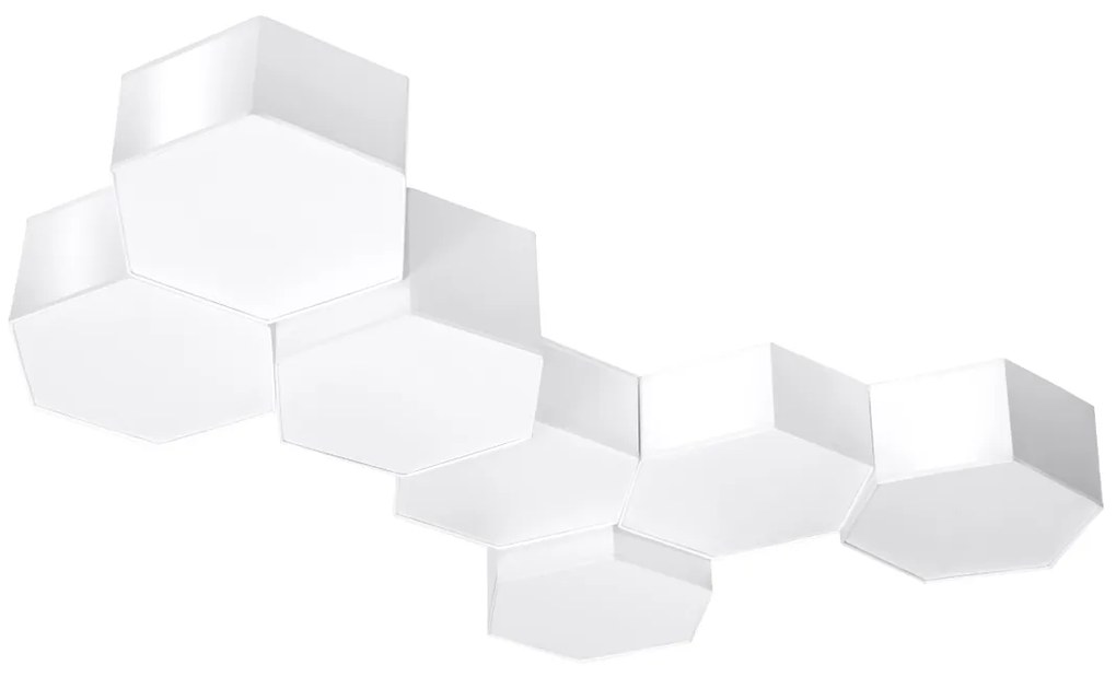 Stropné svietidlo Sunde 1, 1x biele plastové tienidlo, (biely plast)