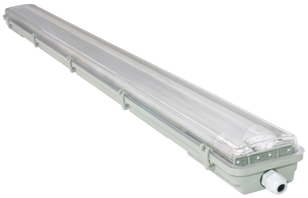 BERGE 4x Svietidlo + 8x LED trubica - T8 - 120cm - 144W - studená biela - SADA - ver2