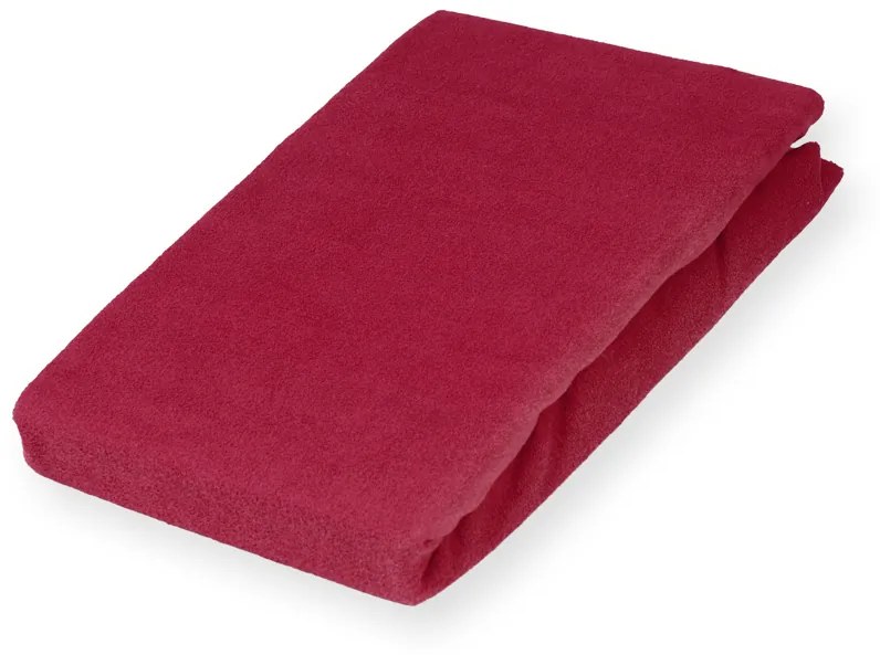 Froté napínacie prestieradlo FR-010 Vínové 100 x 200 - výška 20 cm