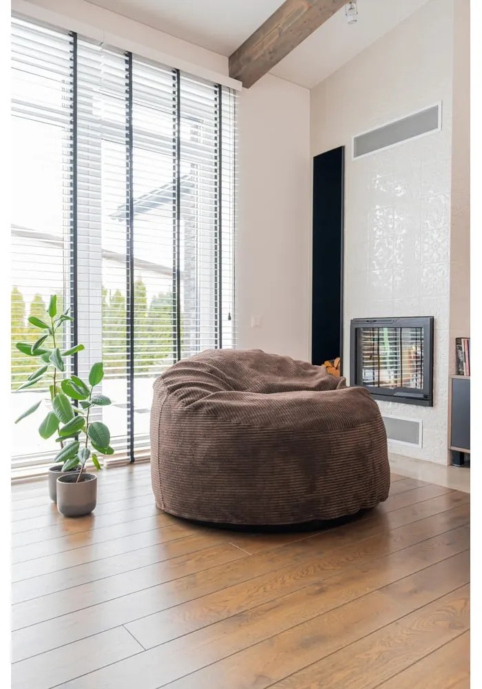 Menčestrový detský sedací vak v tehlovej farbe Om 85 – SLOWDOWN