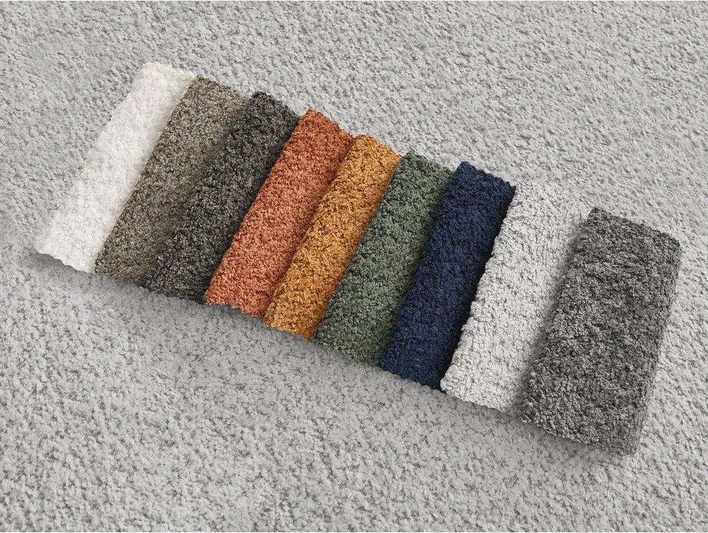 Svetlosivá rohová pohovka z textílie buklé (pravý roh/s leňoškou) Azra – Bobochic Paris