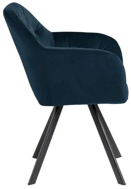 Čalúnená jedálenská stolička Lola navy blue