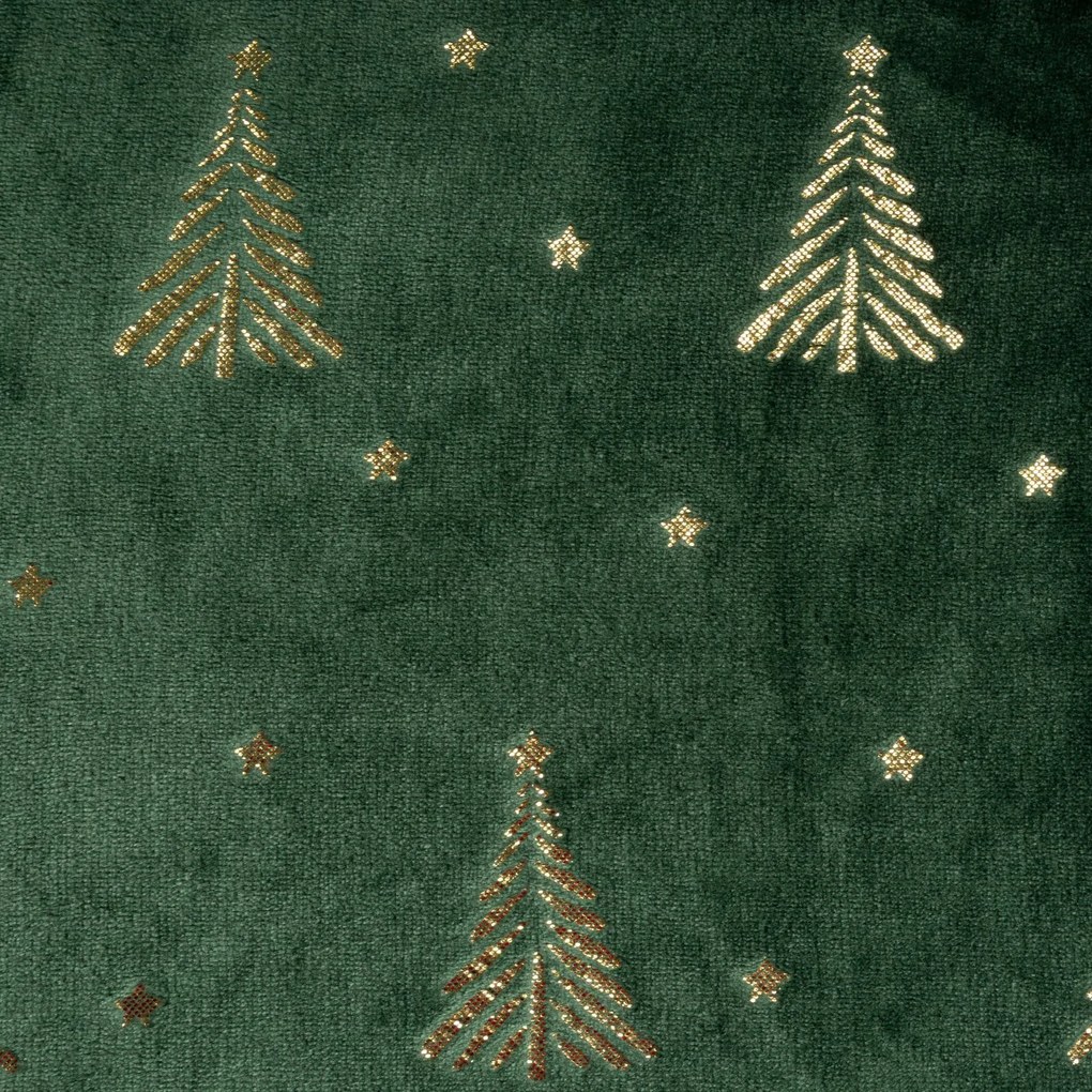 VIANOČNÁ DEKA TREE 150X200 CM TMAVOZELENÁ