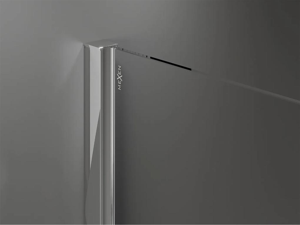 Mexen Velar, sprchový kút s posuvnými dverami 160(dvere) x 85(stena) cm, 8mm číre sklo, chrómový profil, 871-160-085-01-01