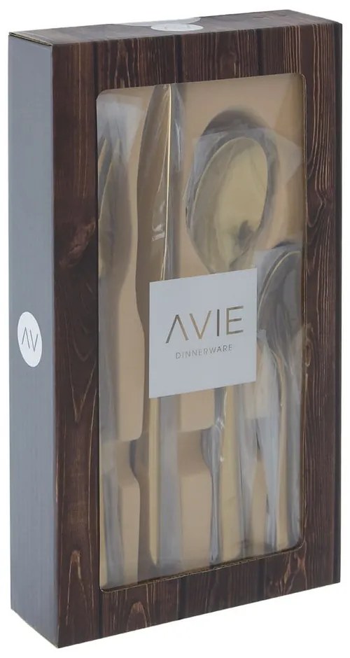 Antikoro príbor v zlatej farbe 16 ks Avie – Premier Housewares