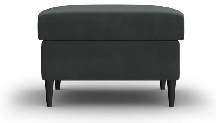 Tmavosivá zamatová podnožka Kyoto – Cosmopolitan Design