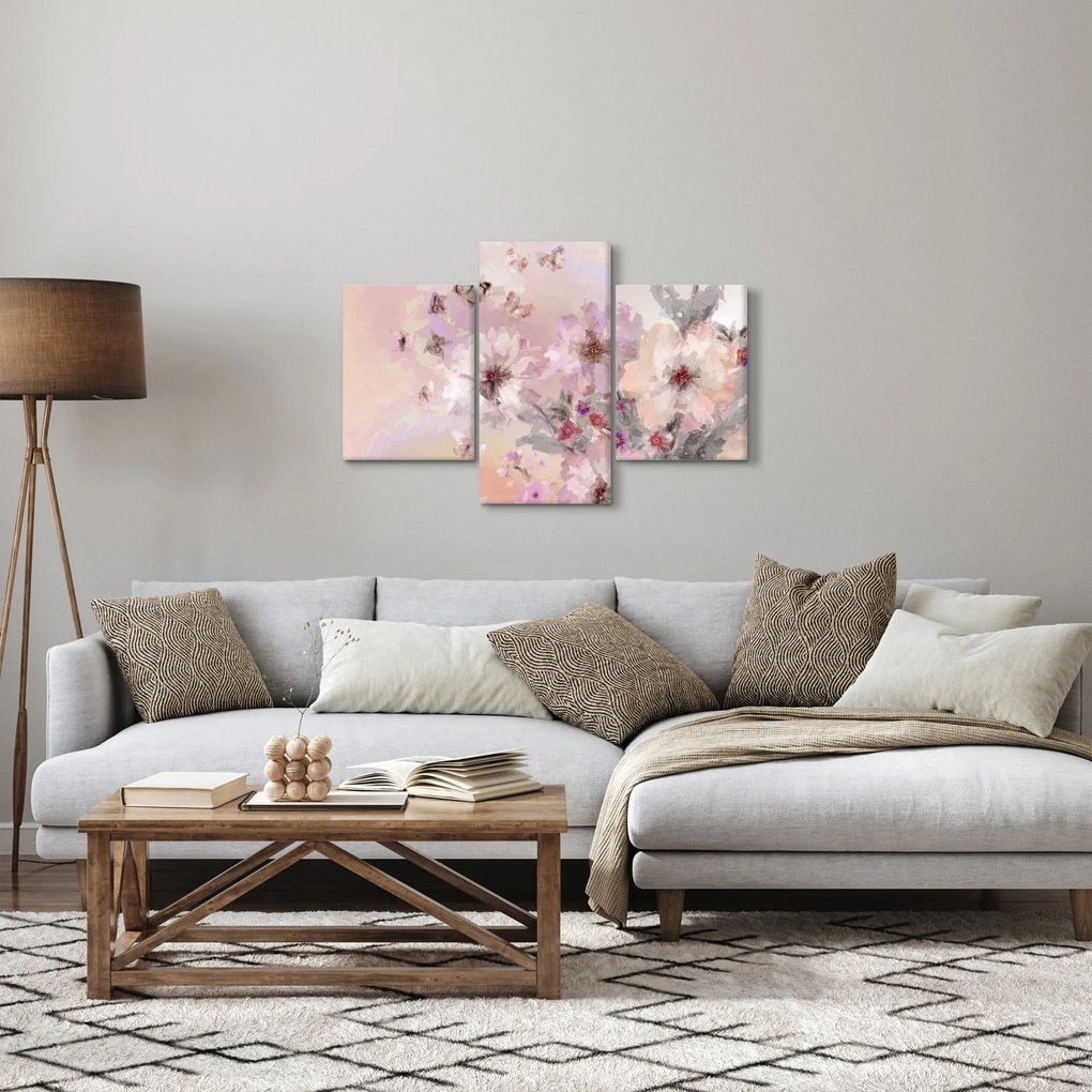 Obraz - Umelecká koláž s motýľmi (90x60 cm)