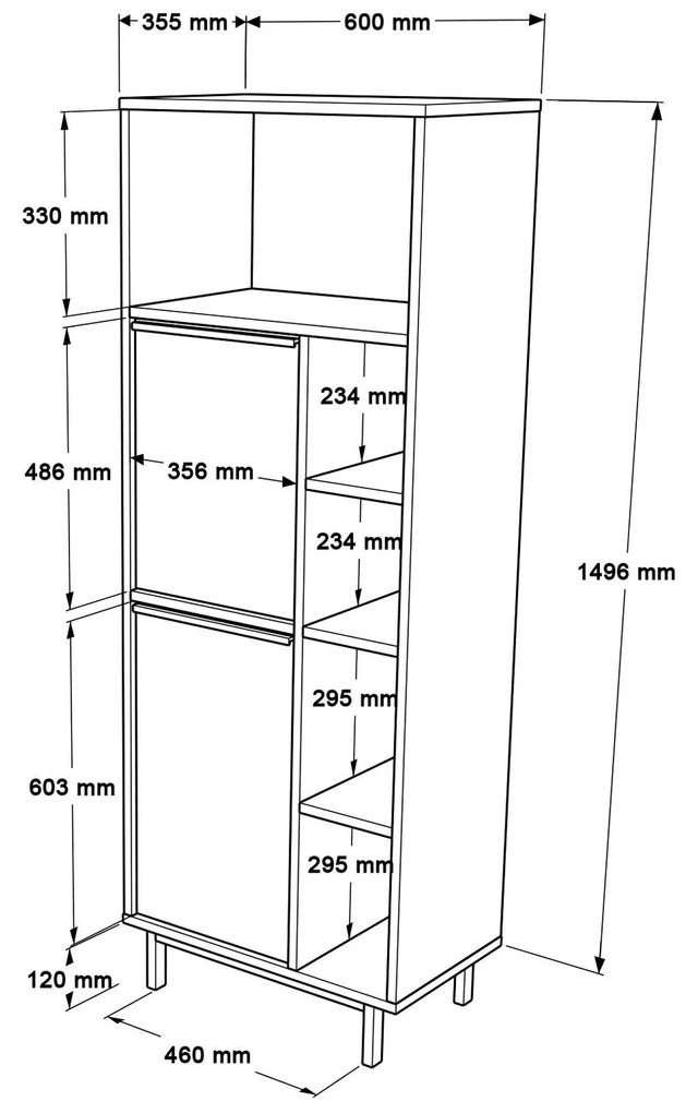 Regál Onaferra 10 B (biela + čierna). Vlastná spoľahlivá doprava až k Vám domov. 1106770