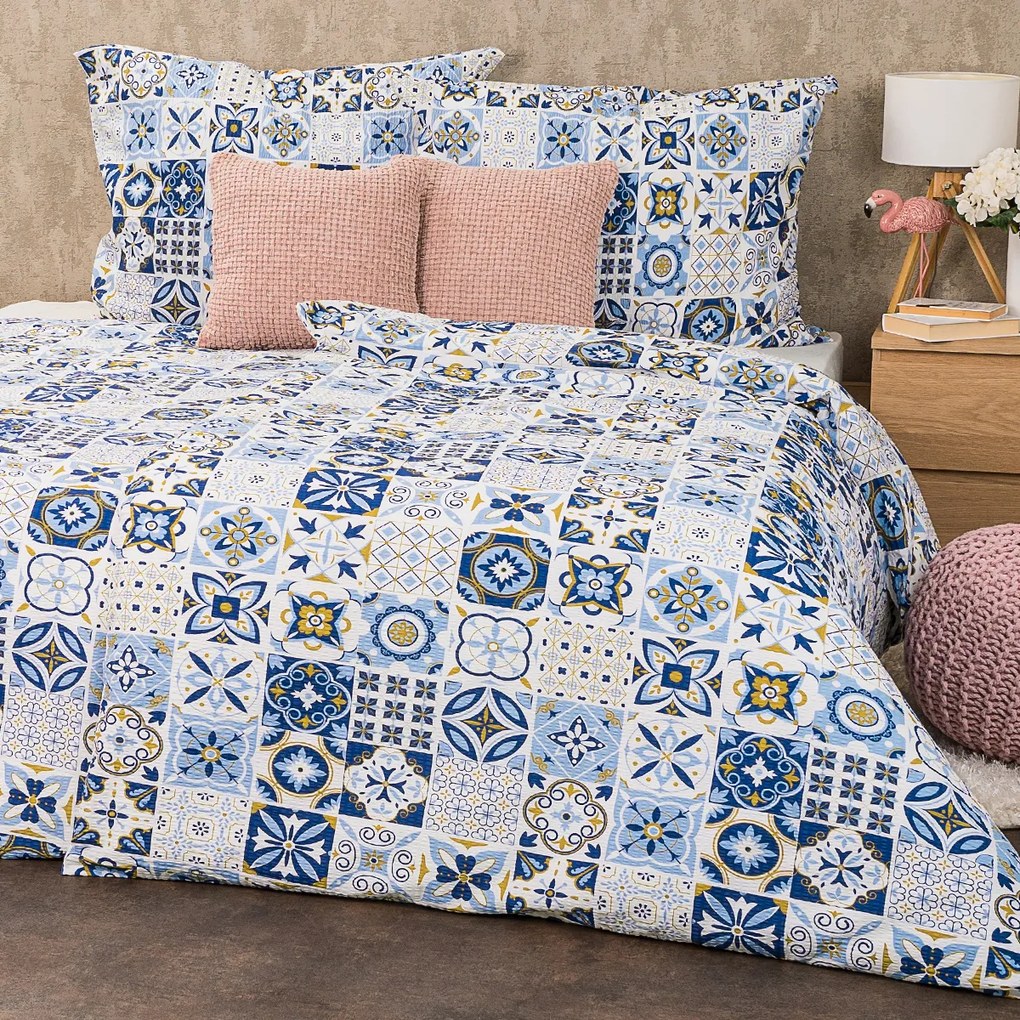 4Home Krepové obliečky Azul, 140 x 220 cm, 70 x 90 cm