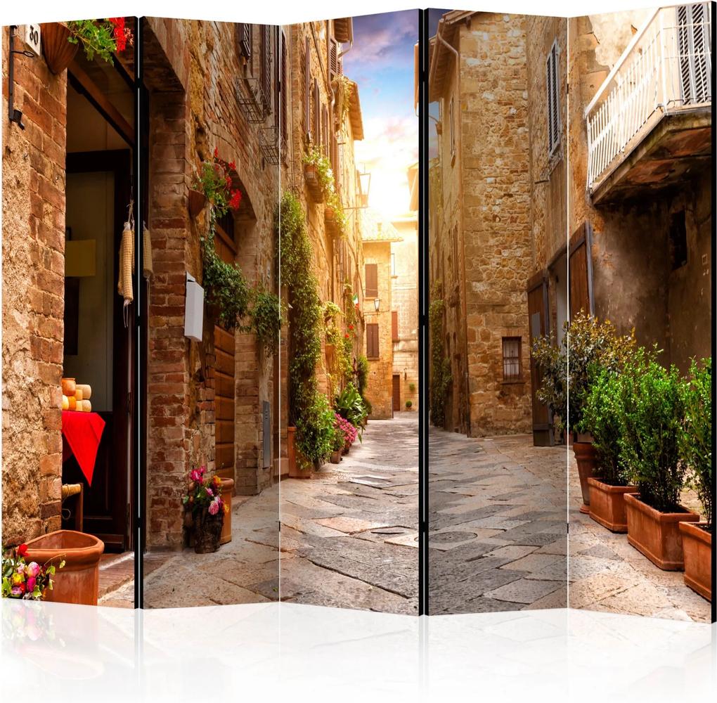 Paraván - Colourful Street in Tuscany II [Room Dividers] 225x172