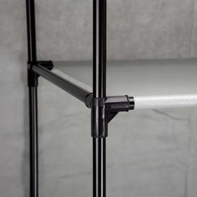 Šatníková skriňa CELINA sivá / čierna