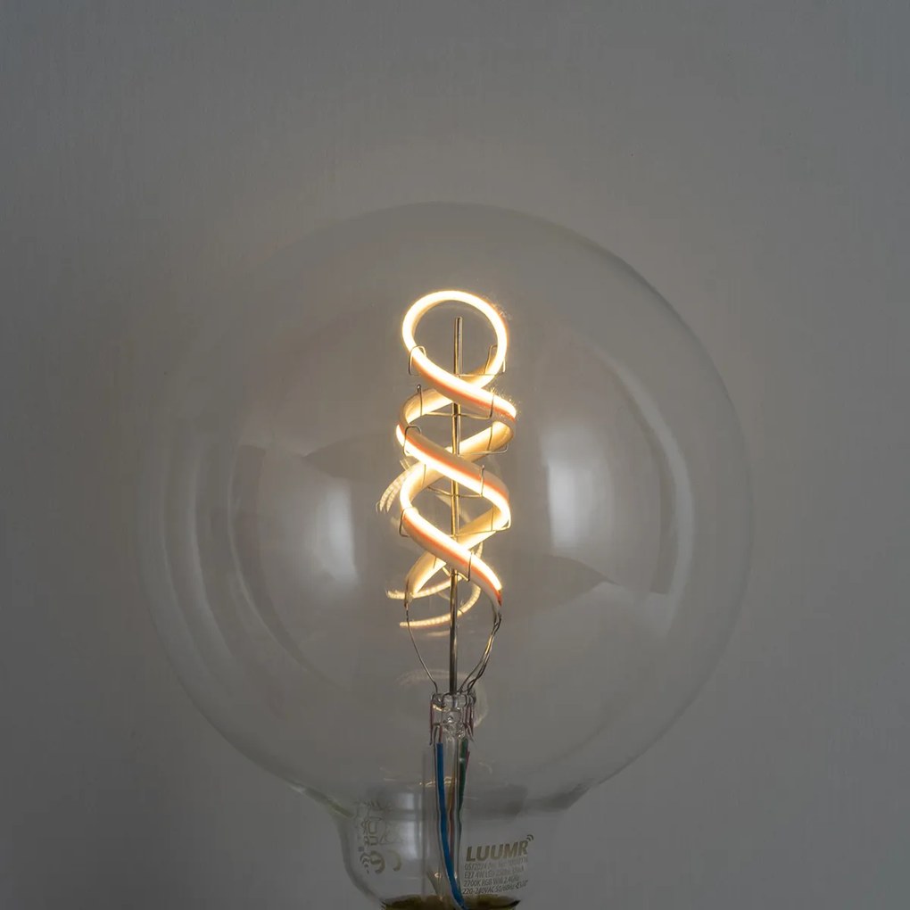 Sada 5 ks Inteligentné stmievateľné LED žiarovky E27 G125 RGBW 4W 250lm 2700K