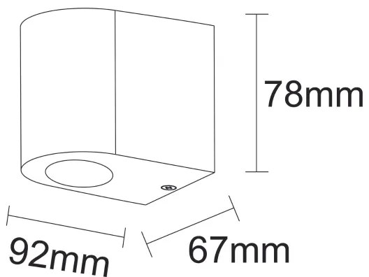 Vonkajšie nástenné svietidlo BOSTON 1xGU10/10W/230V IP44 biela