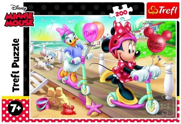 Trefl Puzzle Minnie na pláži/Disney Minnie 200 dílků