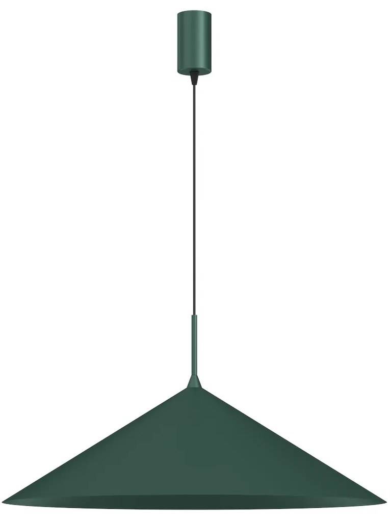 Závesné svietidlo Capital, 1x zelené kovové tienidlo, (fi 60cm), gr