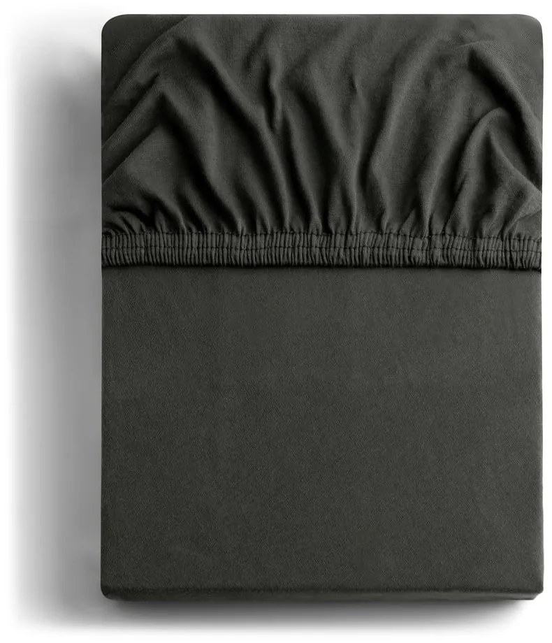 Tmavosivá napínacia plachta jersey 220x200 cm Amber – Restilo