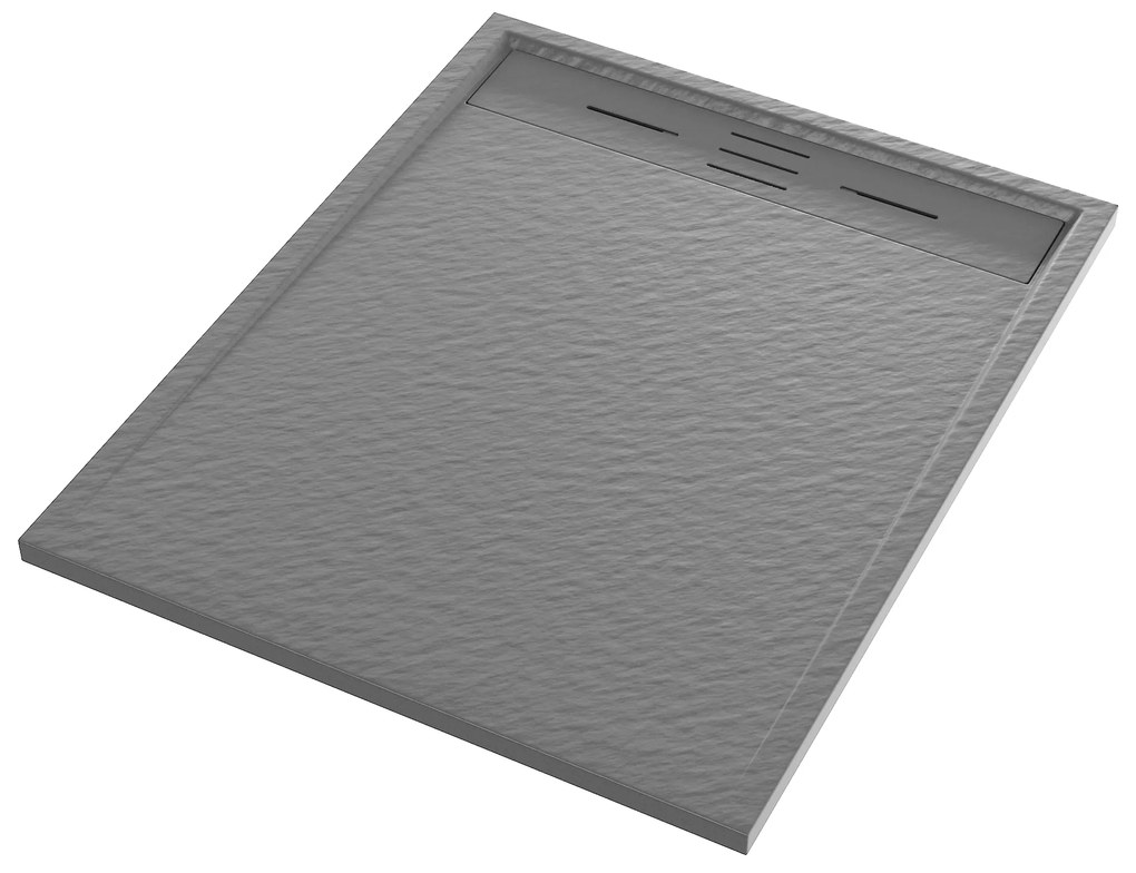 Erga Almac, SMC sprchová vanička 100 x 80 x 3 cm, šedá matná, ERG-GMA-AL-80100G