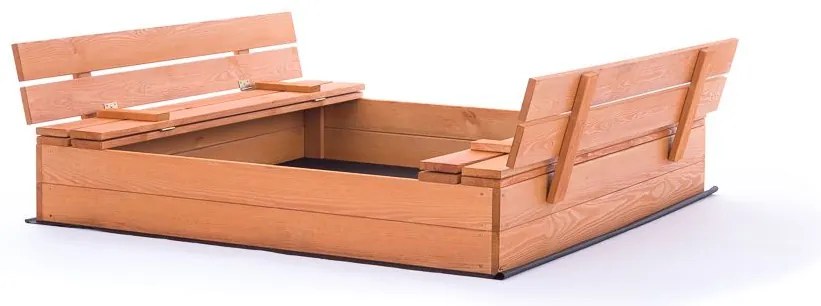 Drevené pieskovisko s lavičkami 150 cm