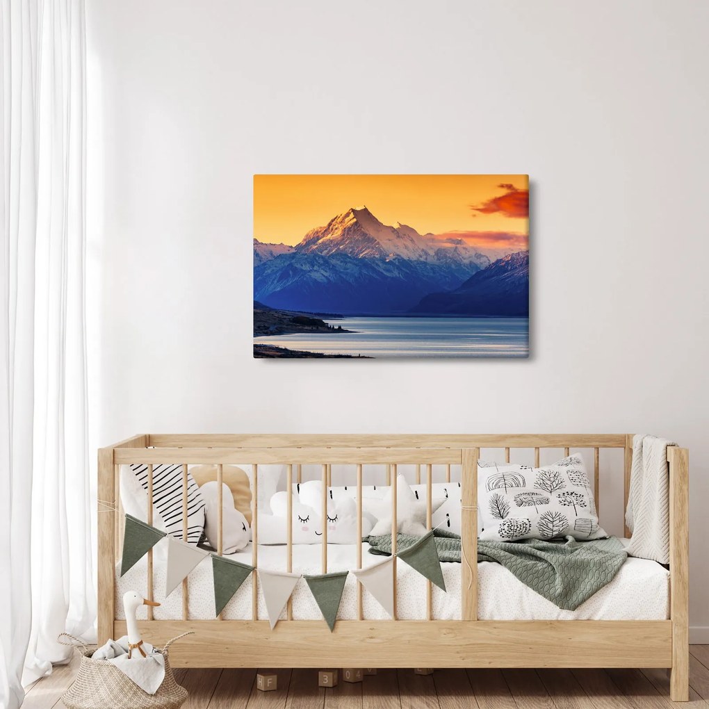 Obraz - Jazero Pukaki (90x60 cm)