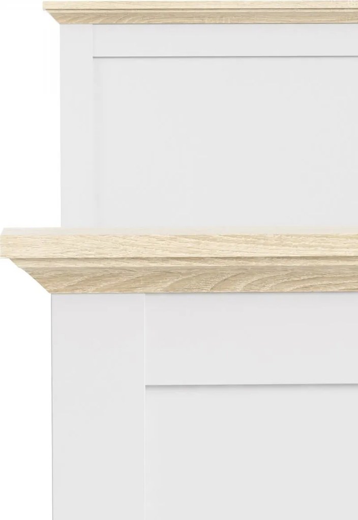 Posteľ Provine 90x200 biela/dub
