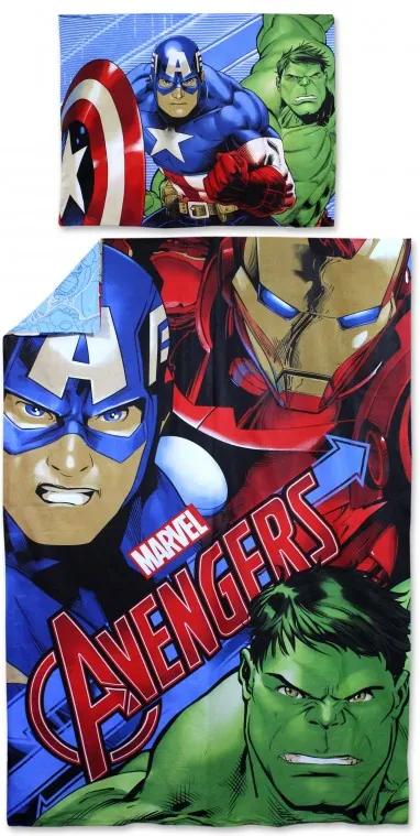 Setino - Bavlnené obliečky Marvel Avengers, 70 x 90 cm + 140 x 200 cm