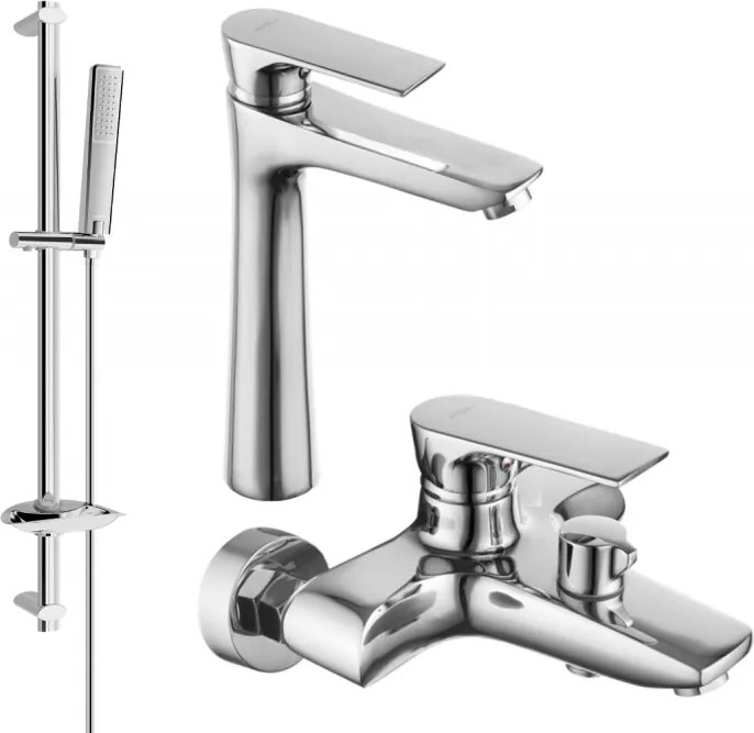 Mexen Axel DB72 vaňová súprava, chróm - 73813DB72-00