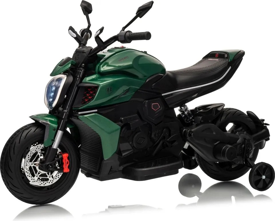 Detská elektrická motorka Ducati Diavel x Bentley Green