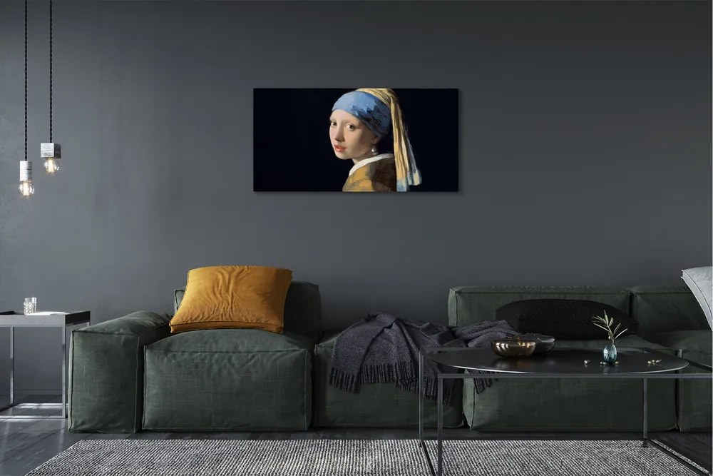 Obraz canvas Art Dievča s perlou 125x50 cm