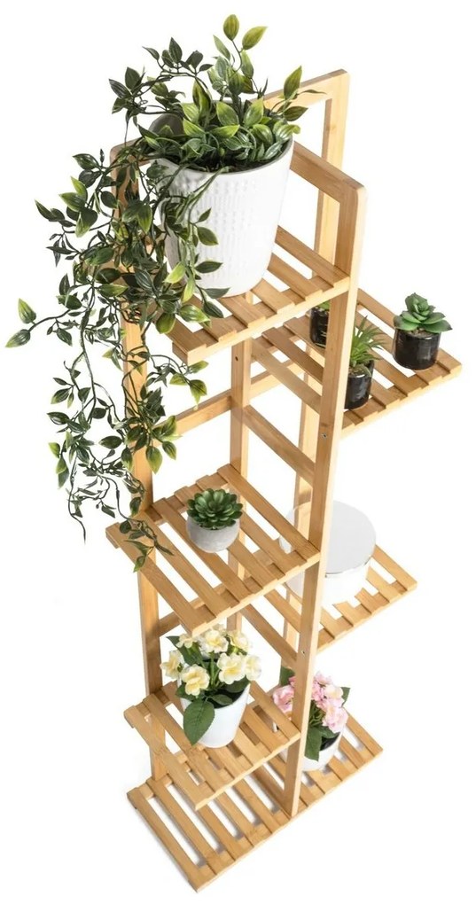 Stojan na rastliny G21 6 úrovní, bambusový