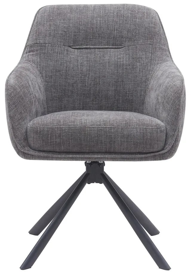 Sivé čalúnené jedálenské kreslá v súprave 2 ks Avola – Unique Furniture