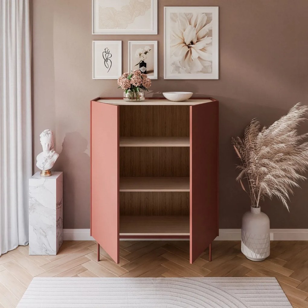 OBÝVACIA ZOSTAVA LUCCA CERAMIC RED + DUB LINEA